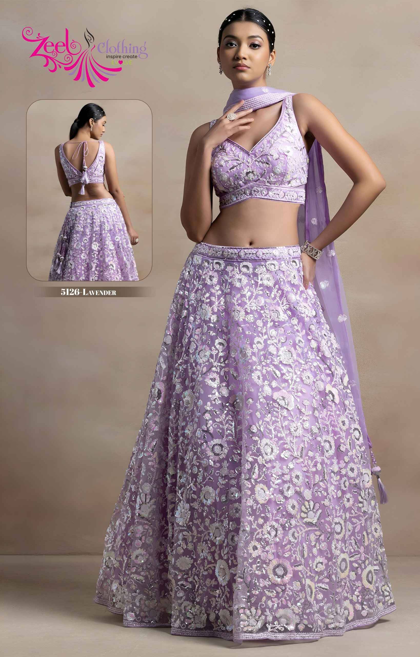 VOL-35 5126 Series By Zeel Clothing Designer Beautiful Collection Occasional Wear & Party Wear Soft Net Lehengas At Wholesale Price